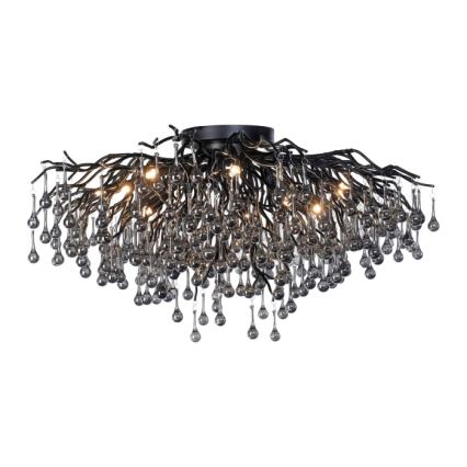 Paul Neuhaus 8092-18 - Pritrjen stropni lestenec ICICLE, 14xG9/40W/230V, premer 100 cm, črna