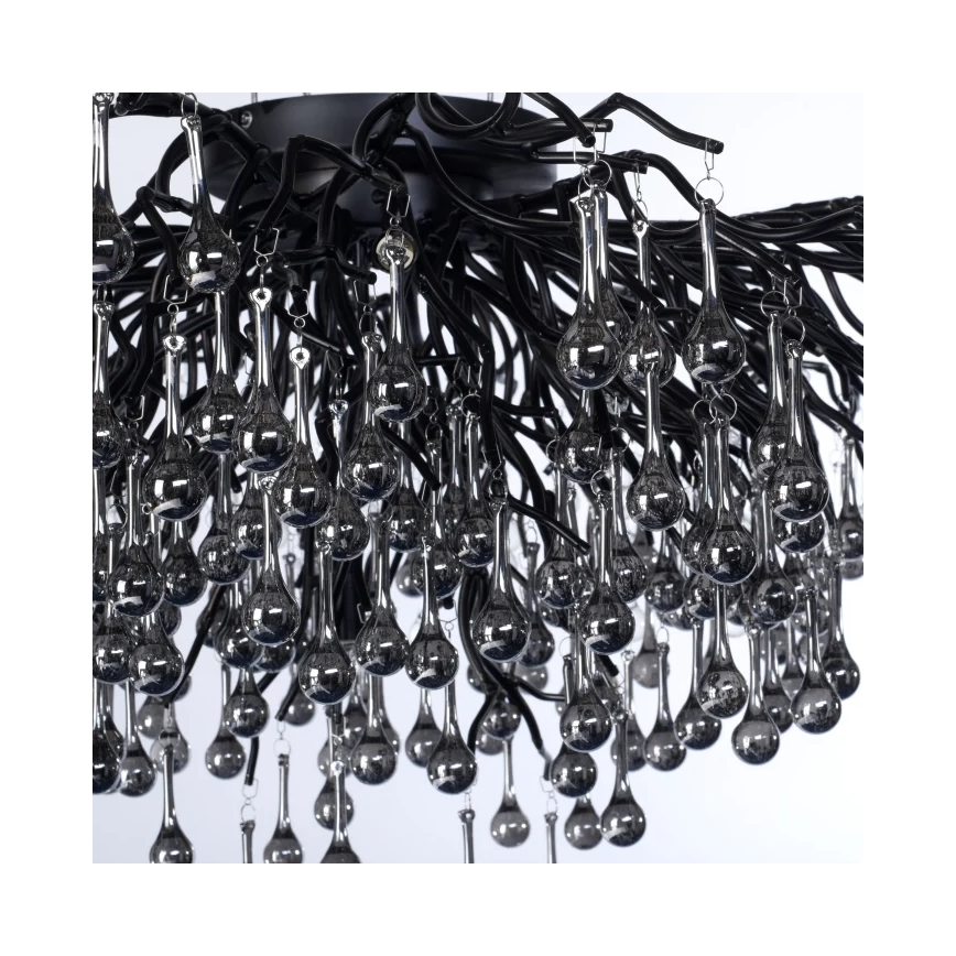 Paul Neuhaus 8092-18 - Pritrjen stropni lestenec ICICLE, 14xG9/40W/230V, premer 100 cm, črna