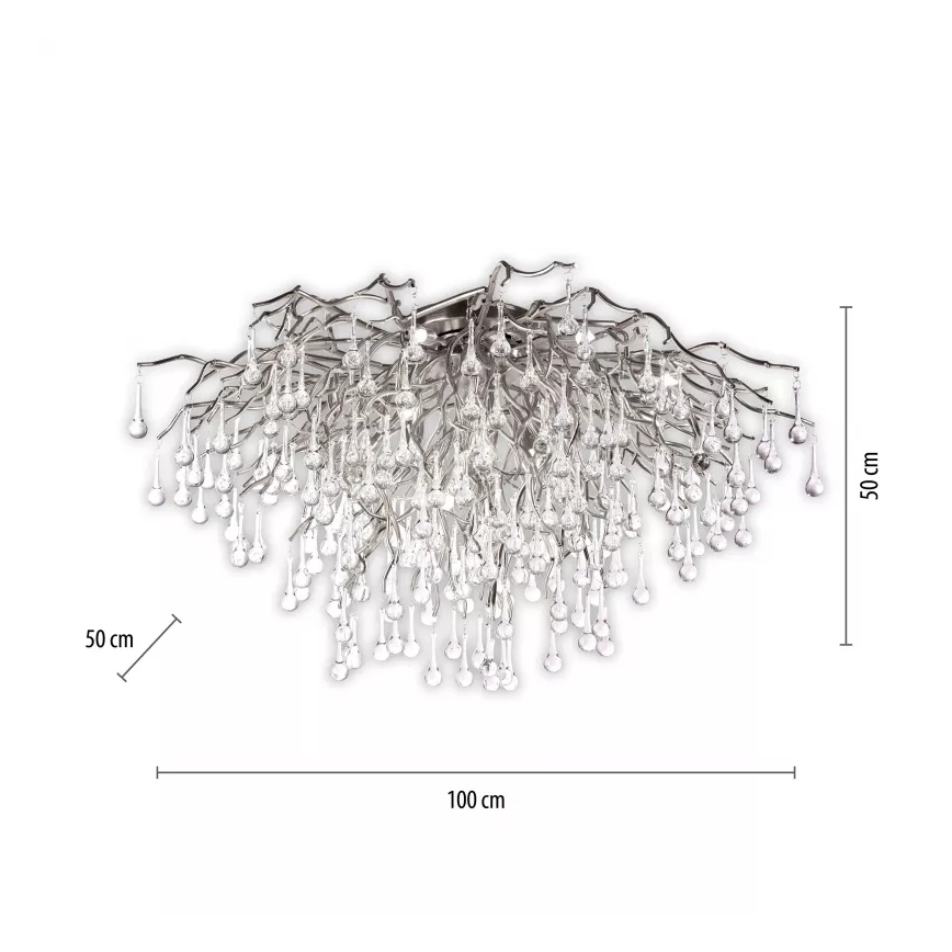 Paul Neuhaus 8092-55 - Pritrjen stropni lestenec ICICLE 14xG9/40W/230V premer 100 cm sijajni krom