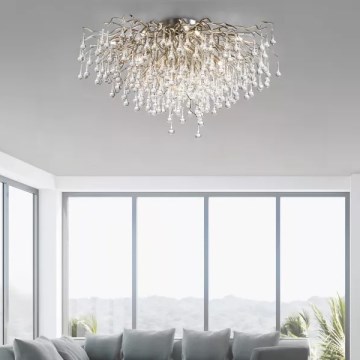 Paul Neuhaus 8092-55 - Pritrjen stropni lestenec ICICLE 14xG9/40W/230V premer 100 cm sijajni krom