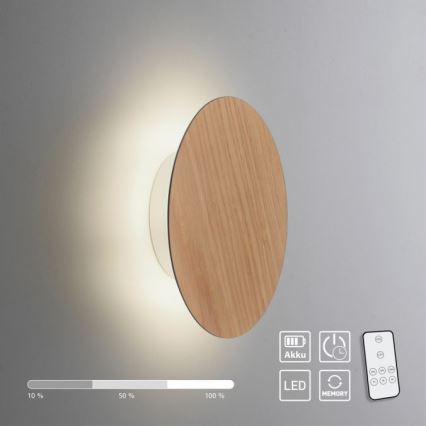 Paul Neuhaus 8152-79 - LED Zatemnitvena stenska svetilka PUNTUA LED/1W/3,7V 2200 mAh + Daljinski upravljalnik