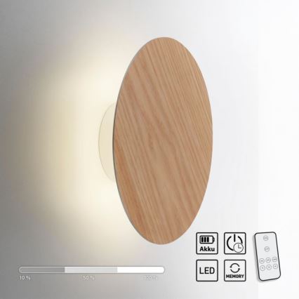 Paul Neuhaus 8153-79 - LED Zatemnitvena stenska svetilka PUNTUA LED/1,3W/3,7V 2200 mAh + Daljinski upravljalnik
