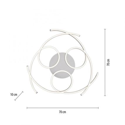 Paul Neuhaus 8165-55 - LED Zatemnitvena stropna svetilka DANILO 3xLED/12W/230V