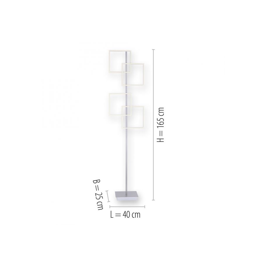 Paul Neuhaus 817-55 - LED Zatemnitvena talna svetilka INIGO 4xLED/8W/230V + Daljinski upravljalnik
