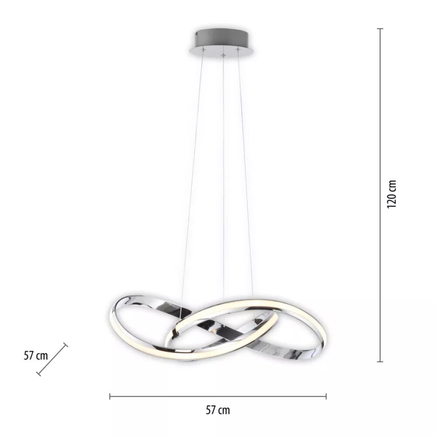 Paul Neuhaus 8291-17 - LED Zatemnitveni lestenec na vrvici MELINDA LED/30W/230V