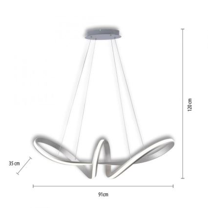 Paul Neuhaus 8292-55 - LED Zatemnitveni lestenec na vrvici MELINDA 1xLED/38W/230V