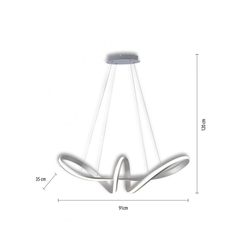 Paul Neuhaus 8292-55 - LED Zatemnitveni lestenec na vrvici MELINDA 1xLED/38W/230V