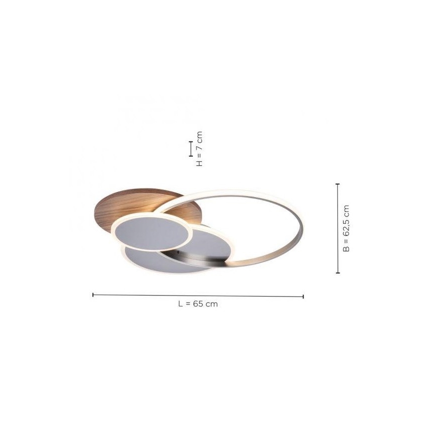 Paul Neuhaus 8328-79 - LED Zatemnitvena stropna svetilka PALMA LED/50W/230V 2700-5000K bor + Daljinski upravljalnik