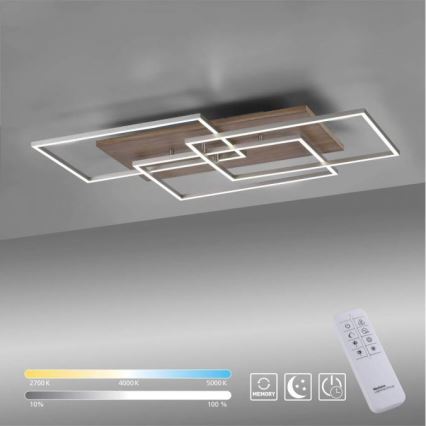 Paul Neuhaus 8330-79 - LED Zatemnitveni nadgradni lestenec PALMA 3xLED/12W/230V bor + Daljinski upravljalnik