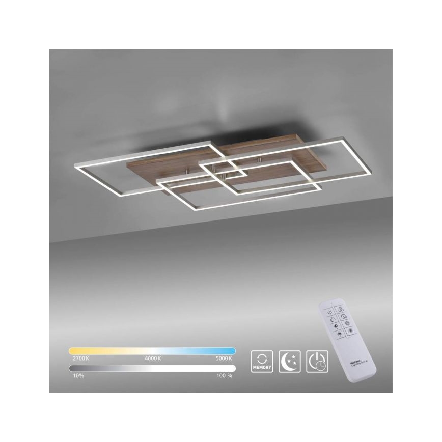 Paul Neuhaus 8330-79 - LED Zatemnitveni nadgradni lestenec PALMA 3xLED/12W/230V bor + Daljinski upravljalnik