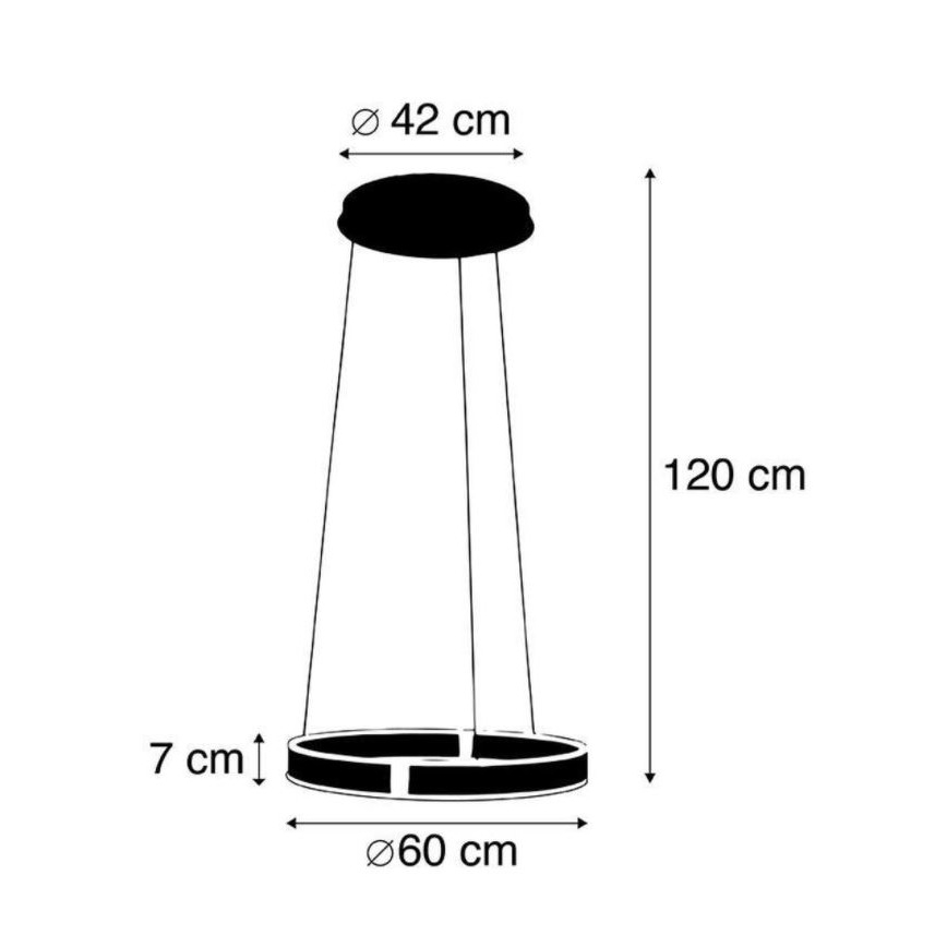 Paul Neuhaus 8361-55 - LED Zatemnitveni lestenec na vrvici s senzorjem ARINA LED/27W/230V