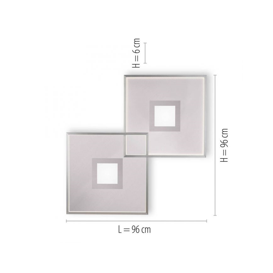 Paul Neuhaus 8378-55 - LED Zatemnitvena stropna svetilka AMARA LED/45W/230V sijajni krom + Daljinski upravljalnik
