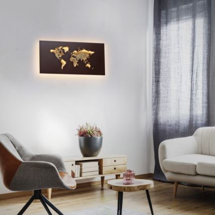 Paul Neuhaus 9056-48 - LED Stenska okrasna svetilka MAP LED/25W/230V 3000K