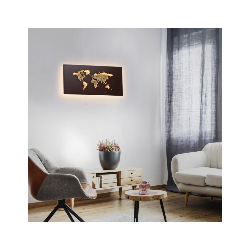 Paul Neuhaus 9056-48 - LED Stenska okrasna svetilka MAP LED/25W/230V 3000K