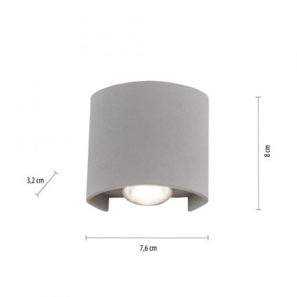 Paul Neuhaus 9486-21 - LED Zunanja stenska svetilka CARLO 2xLED/1,7W/230V IP54