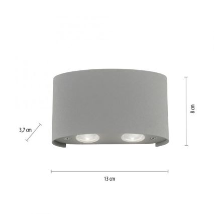 Paul Neuhaus 9487-21 - LED Zunanja stenska svetilka CARLO 4xLED/0,8W/230V IP54