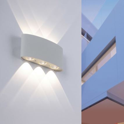 Paul Neuhaus 9488-21 - LED Zunanja stenska svetilka CARLO 6xLED/0,8W/230V IP54