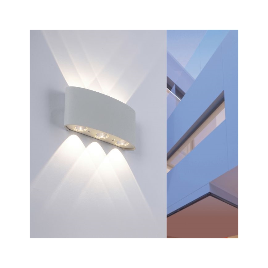 Paul Neuhaus 9488-21 - LED Zunanja stenska svetilka CARLO 6xLED/0,8W/230V IP54