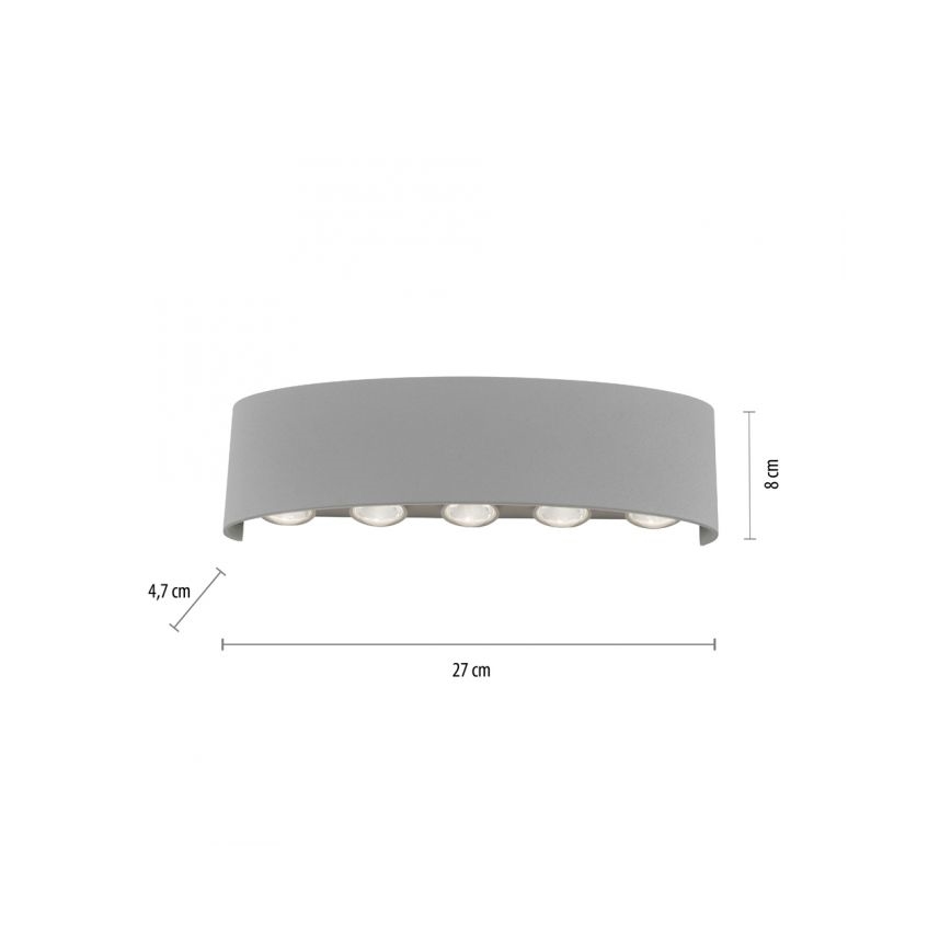 Paul Neuhaus 9489-21- LED Zunanja stenska svetilka CARLO 10xLED/0,8W/230V IP54