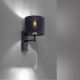 Paul Neuhaus 9646-18 - LED Stenska svetilka ROBIN 1xE27/40W/230V + LED/2,1W črna