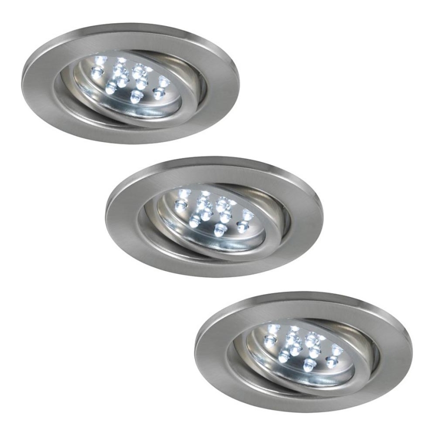 Paulmann 3786 - KOMPLET 3x LED vgradna svetilka BASIC 3xLED/0,8W/230V