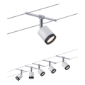 Paulmann 3981 - Komplet 5xLED/4W Kompleten kabelski sistem TUBE 230V matiran krom/črna