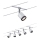 Paulmann 3981 - Komplet 5xLED/4W Kompleten kabelski sistem TUBE 230V matiran krom/črna