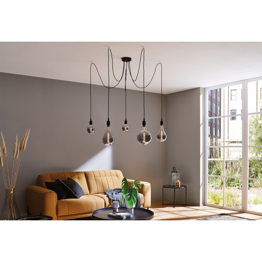 Paulmann 50389 - Lestenec na vrvici NEORDIC 5xE27/20W/230V pajek