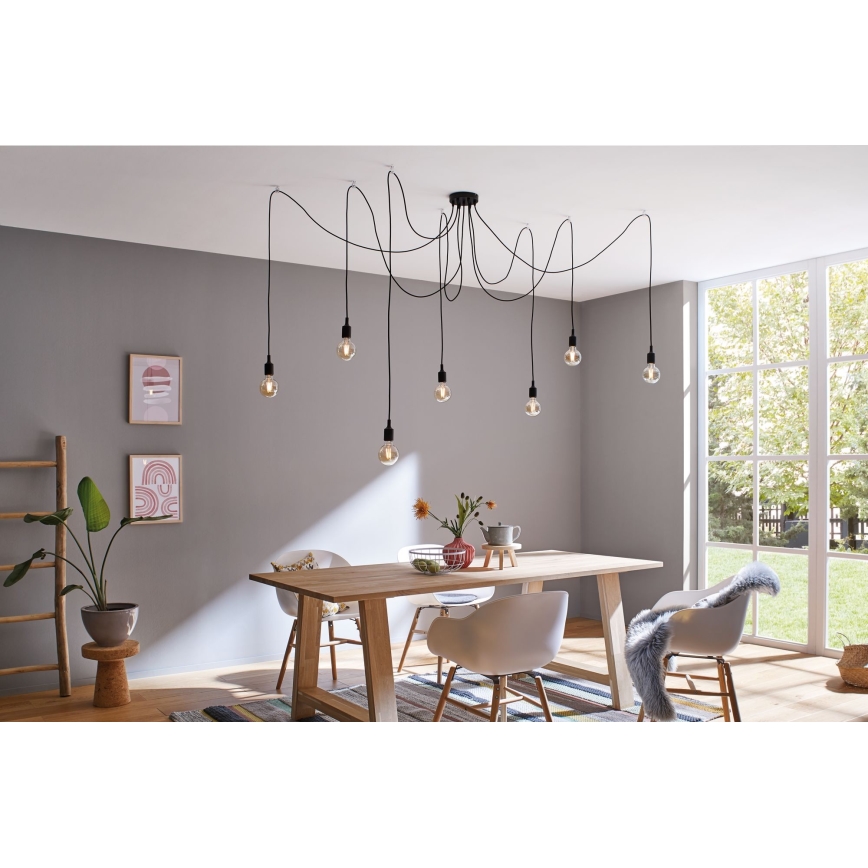 Paulmann 50390 - Lestenec na vrvici NEORDIC 7xE27/20W/230V pajek