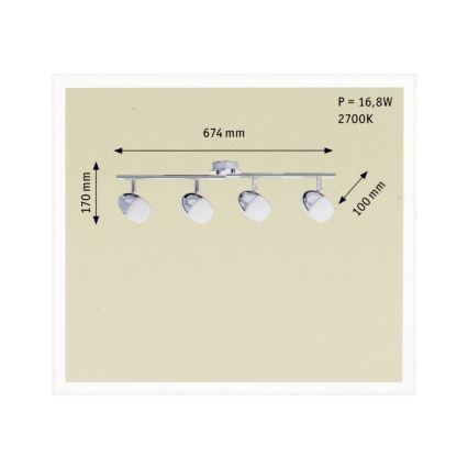 Paulmann 60331 - 4xLED/4,2W Reflektor EGG 230V