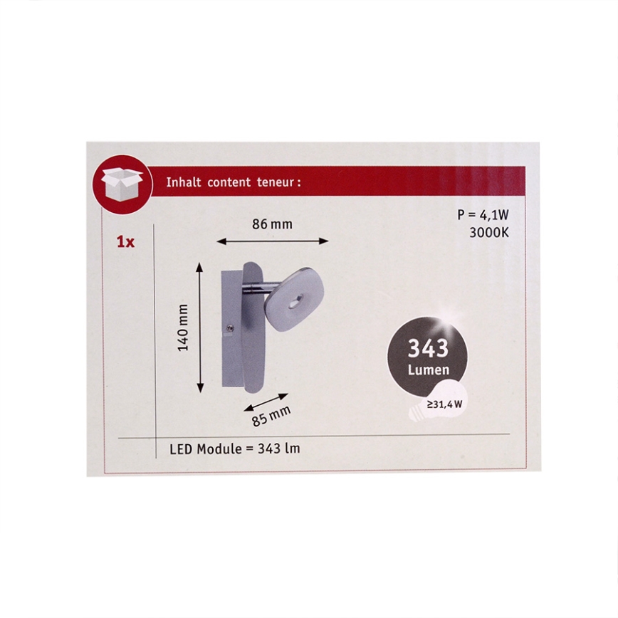 Paulmann 66650 - LED Reflektor SQUARELENSE LED/3,2W/230V