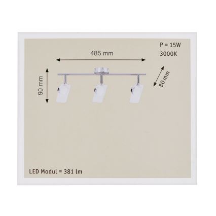 Paulmann 66668 - 3xLED/5W Reflektor WINDOW 230V