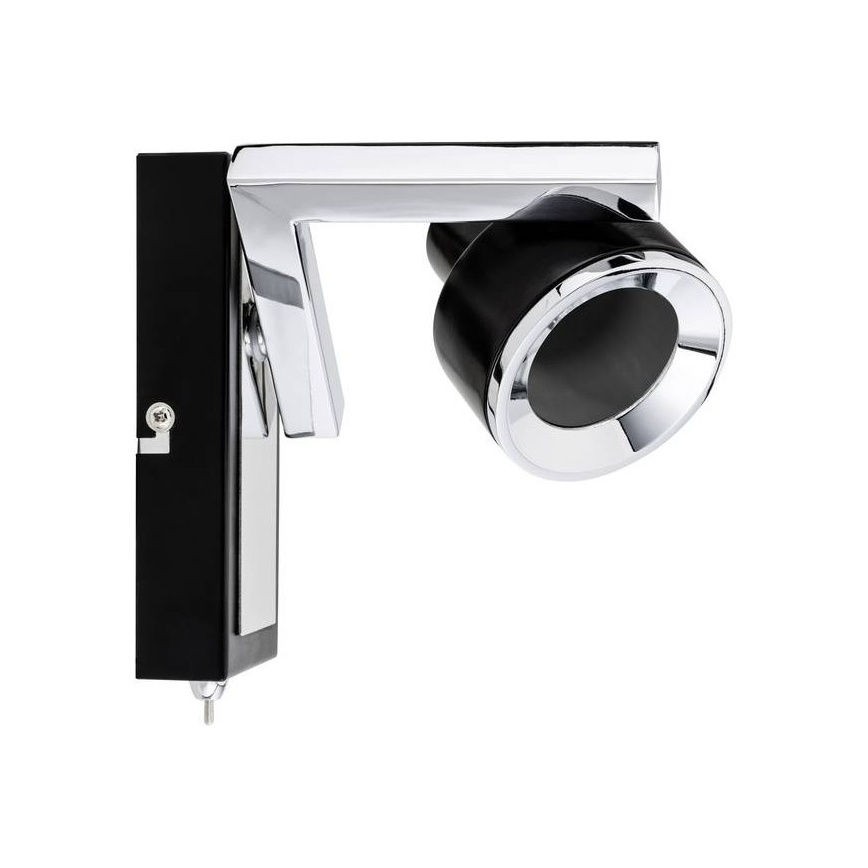 Paulmann 66670 - 1xGU10/10W Stenski reflektor TURN 230V črn