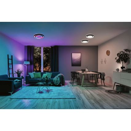 Paulmann 70545 - LED RGBW/38,5W Zatemnitvena stropna svetilka RAINBOW 230V 3000-6500K + Daljinski upravljalnik