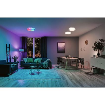 Paulmann 70547 - LED RGBW/38,5W Zatemnitvena stropna svetilka RAINBOW 230V 3000-6500K + Daljinski upravljalnik