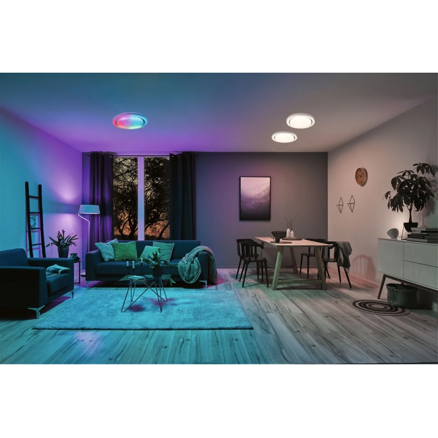 Paulmann 70547 - LED RGBW/38,5W Zatemnitvena stropna svetilka RAINBOW 230V 3000-6500K + Daljinski upravljalnik