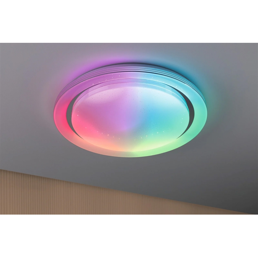 Paulmann 70547 - LED RGBW/38,5W Zatemnitvena stropna svetilka RAINBOW 230V 3000-6500K + Daljinski upravljalnik