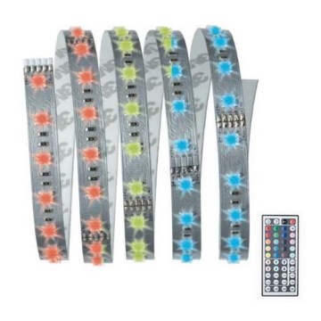 Paulmann 70587 - LED RGB/20W zatemljiv LED trak MAXLED 1,5m 230V + daljinski upravljalnik