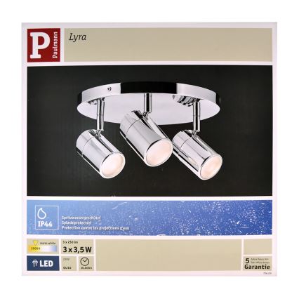Paulmann 70609 - LED Kopalniški reflektor LYRA 3xGU10/3,5W/230V IP44