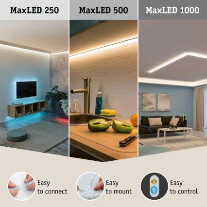 Paulmann 70623 - LED/10W IP44 Zatemnitveni kopalnišnki trak MAXLED 1,5 m 2700-6500K 230V + Daljinski upravljalnik