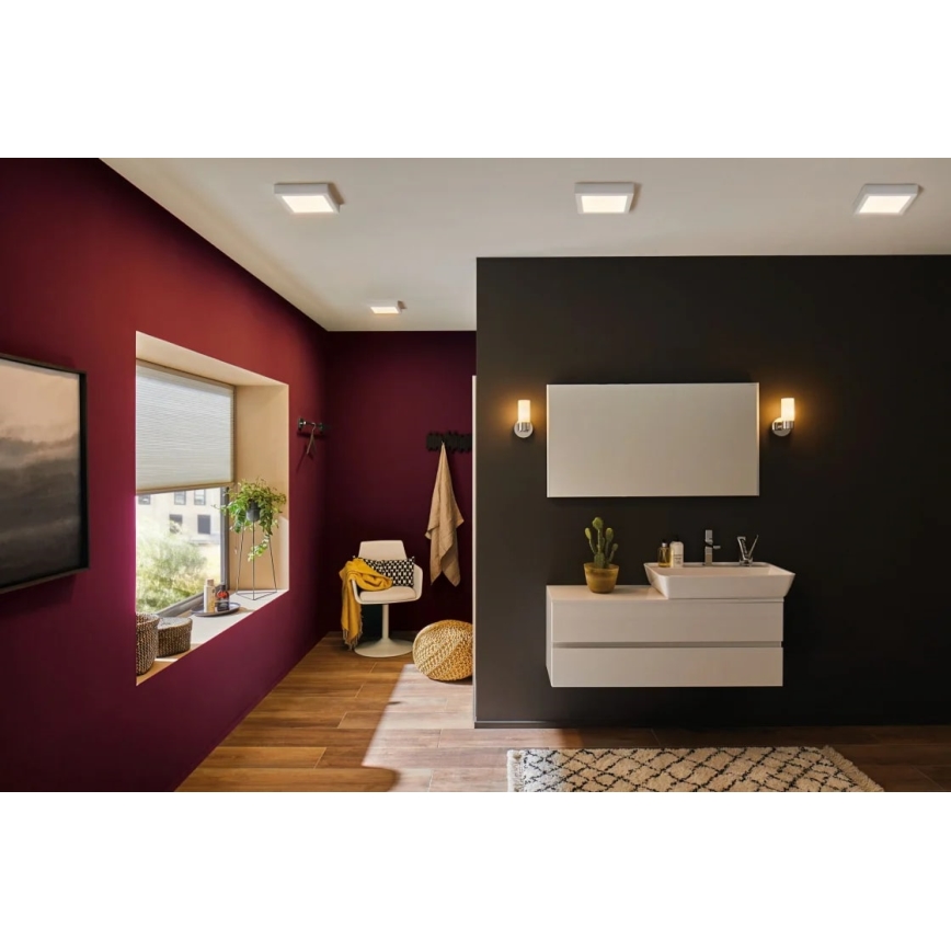 Paulmann 70645 - LED/12,5W Stropna svetilka LUNAR 230V 22,5x22,5 cm bela