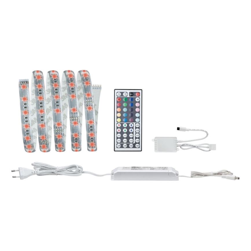 Paulmann 70674 - LED RGB/22W Zatemnitveni trak MAXLED 1,5 m 230V + Daljinski upravljalnik