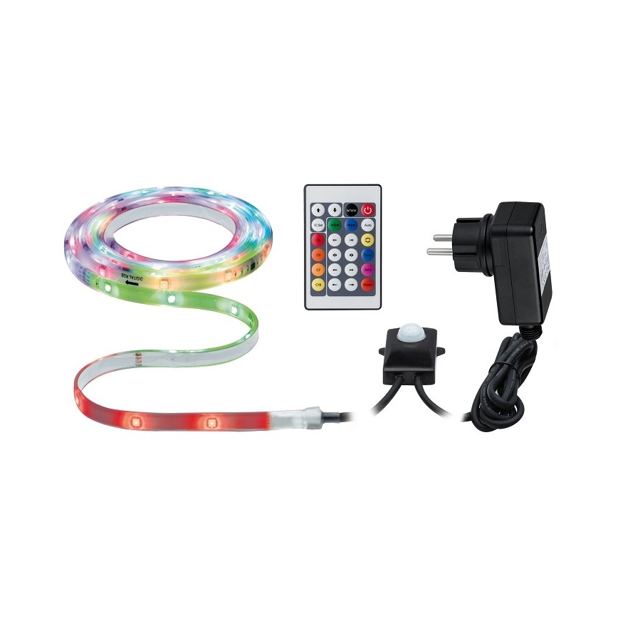 Paulmann 70698 - LED RGB/6,4W IP67 Zatemnitveni zunanji trak WATERLED 3m 230V + Daljinski upravljalnik