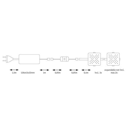 Paulmann 70710 - SET 3xLED/3,3W Osvetlitev za garnituro s senzorjem SOFTPAD 230V 2700K