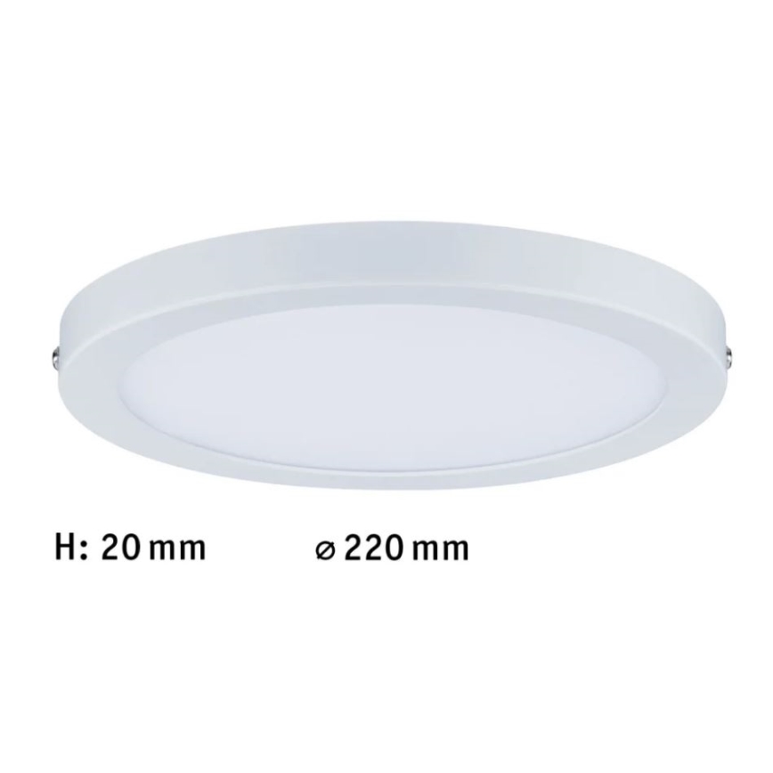 Paulmann 70868 - LED/18,5W Zatemnitveni panel ATRIA 230V 2700K pr. 22 cm bela
