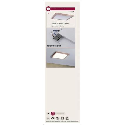 Paulmann 70873 - LED/24W Zatemnitveni panel ATRIA 230V 2700K 30x30 cm Rosegold