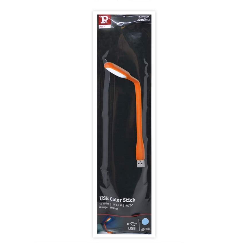 Paulmann 70889 - LED/0,5W Svetilka za USB 5V oranžna