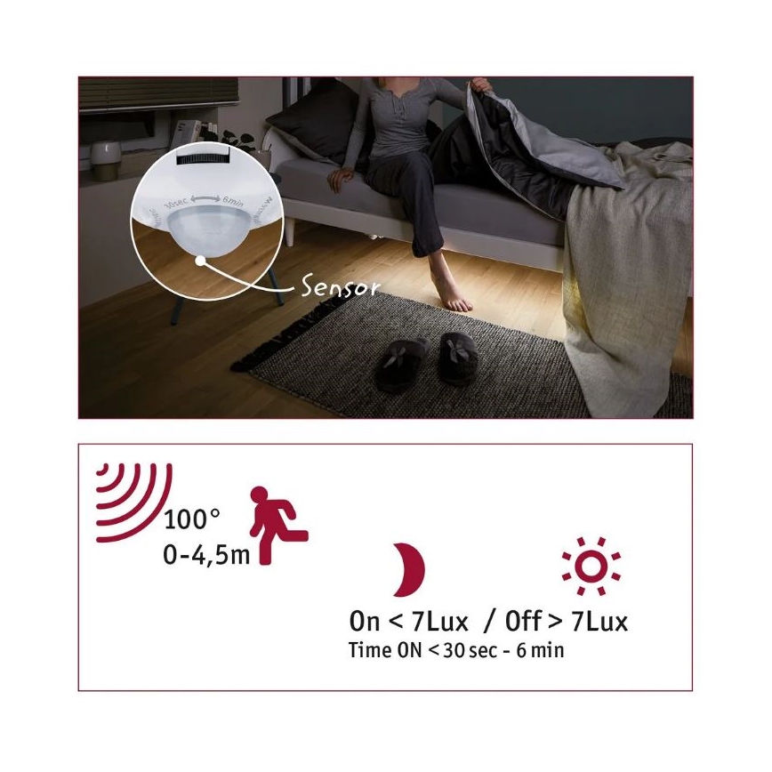 Paulmann 70955 - LED/3W Trak s senzorjem 1m YOURLED 230V