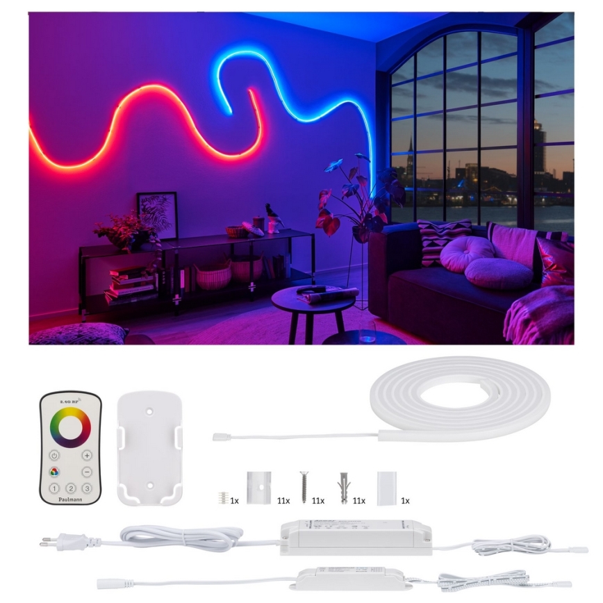 Paulmann 70966 - LED-RGB/27W IP67 Zunanji zatemnitveni trak FLOW 3m 230/24V
