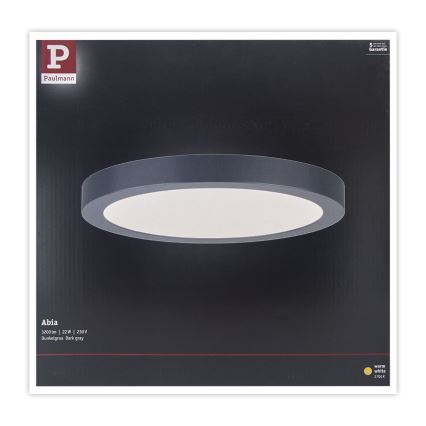 Paulmann 70988 - LED/22W Stropna luč ABIA 230V antracit